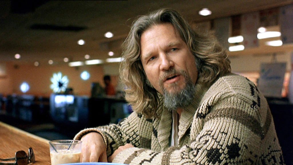 The Dude drinks a Caucasian at a bar